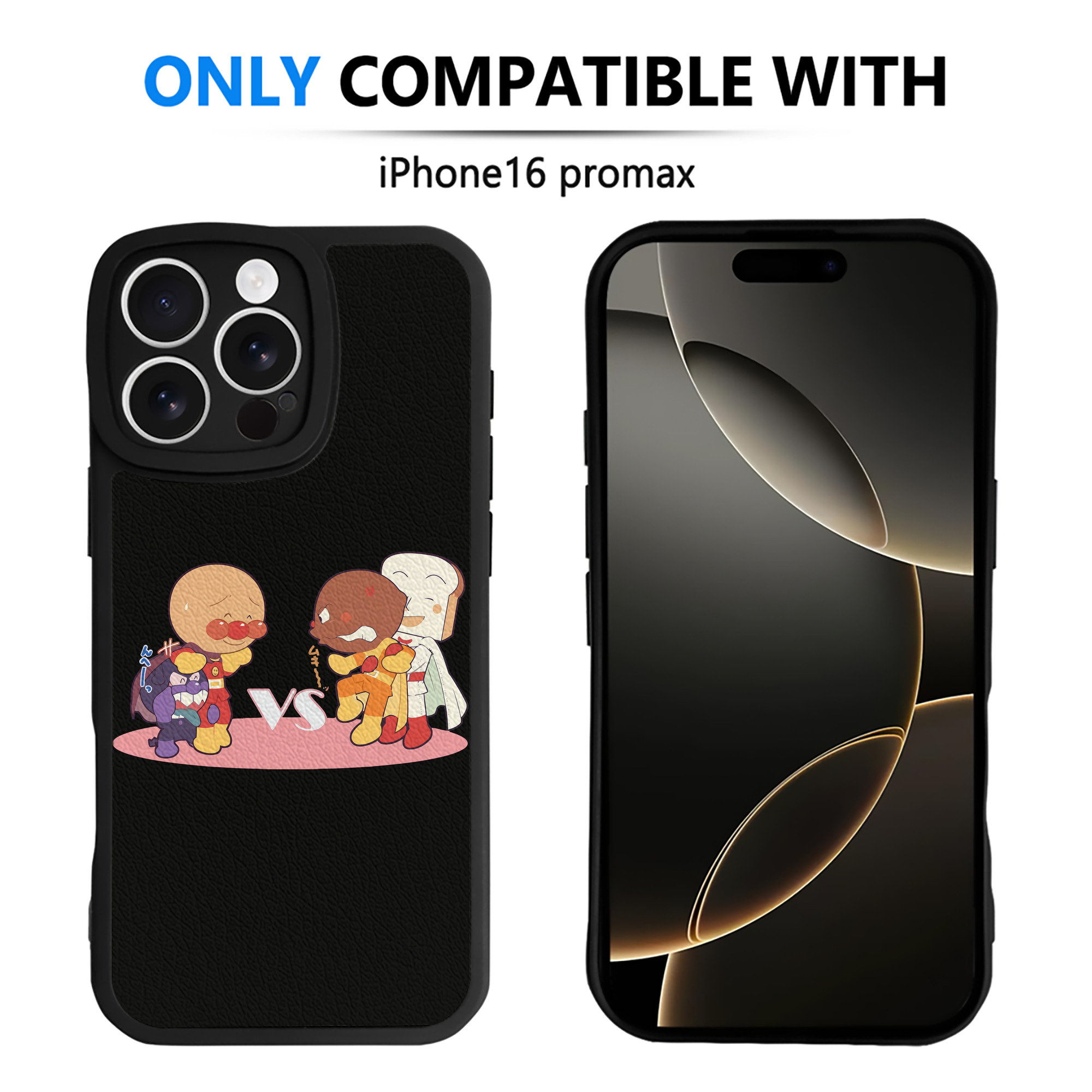 （画像用） アンパンマン Anpanman 【iPhone 16シリーズ対応】シリコンスマホケース（レザー調） 材質：シリコン